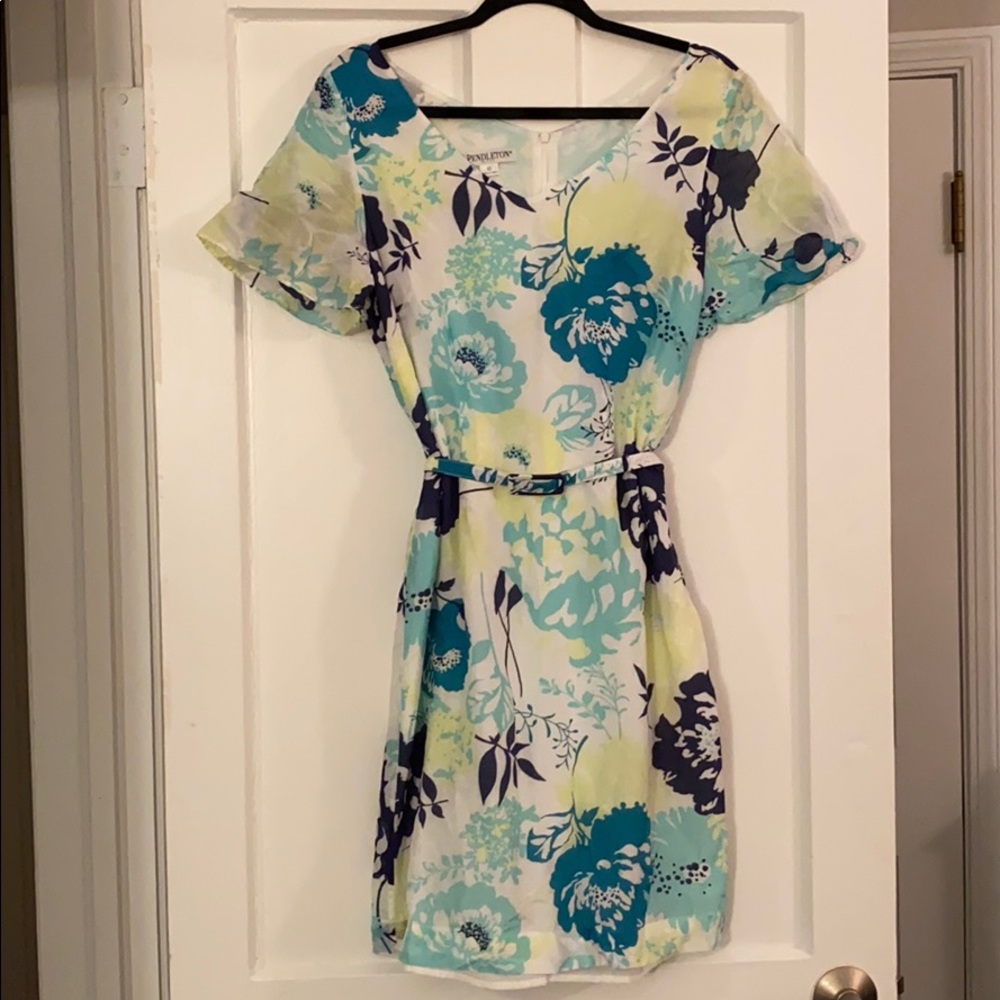 Pendleton floral belted dress